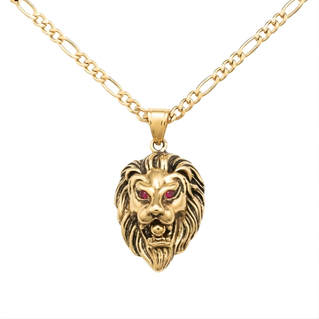 18K Gold Filled Lion Head Necklace