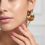 18K Gold Filled Tarnish Proof Hawaiian Multi-Strand Twisted Hoop Earrings
