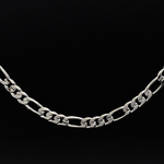 Load image into Gallery viewer, Silver Rhodium Plated 6MM Figaro Chain
