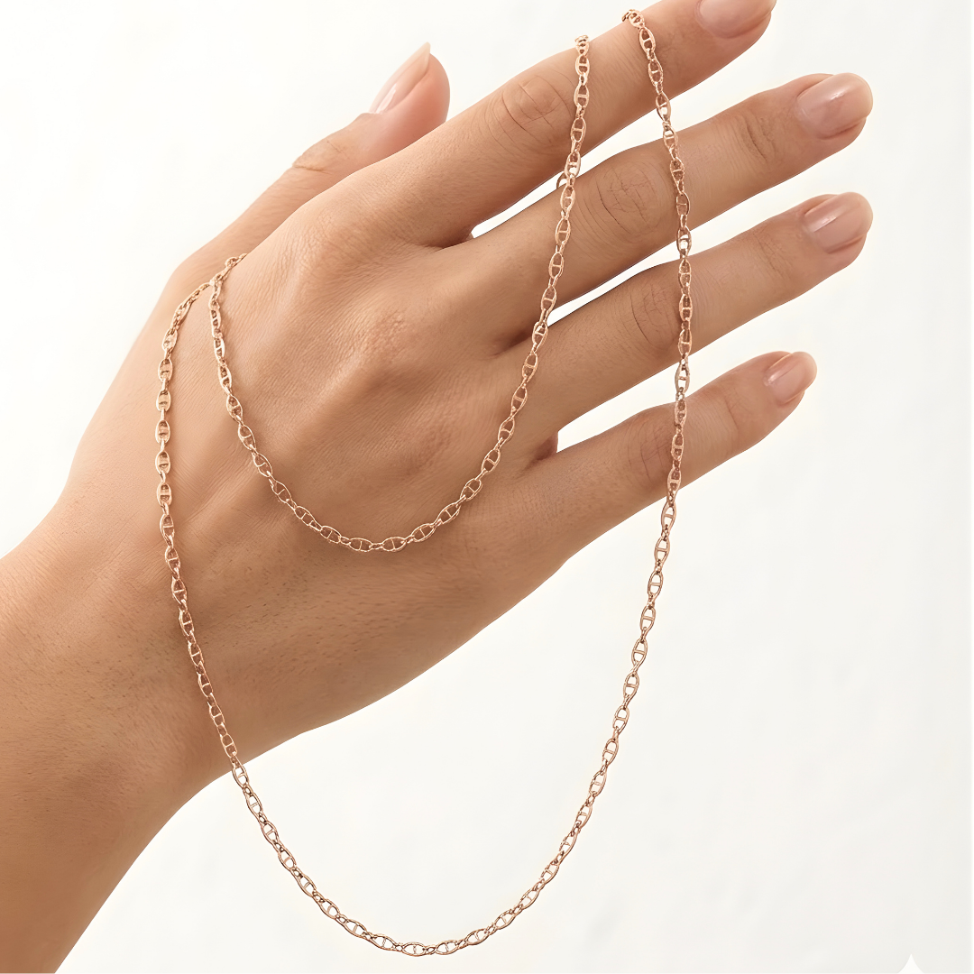 18K Rose Gold Chain 50xm x 3mm