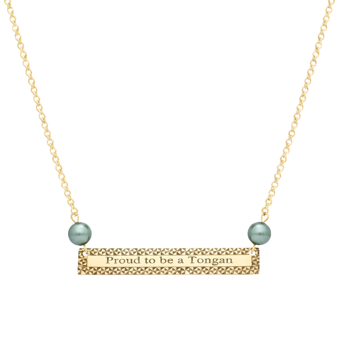 14k Gold Filled "PROUD TO BE A TONGAN' Necklace