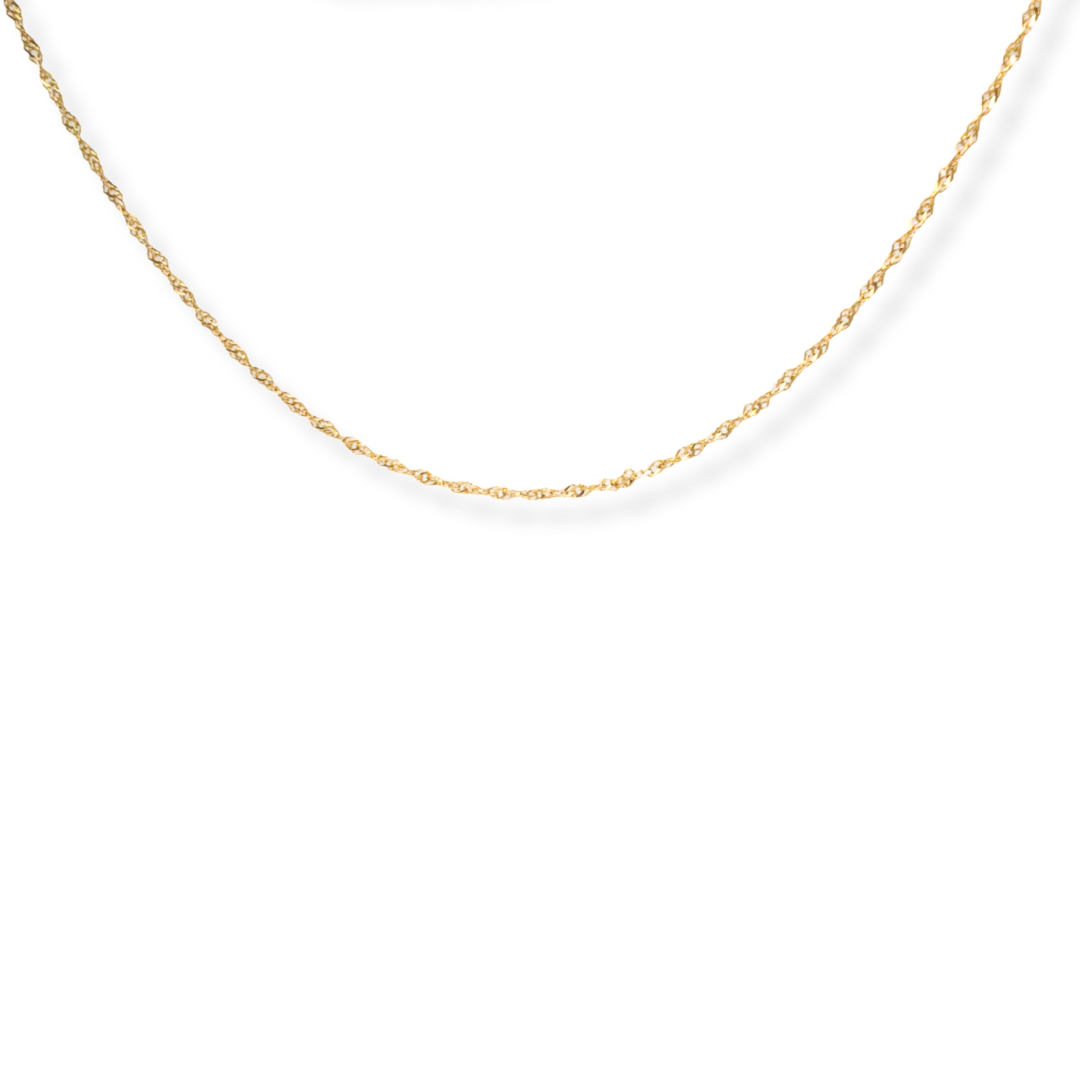 18K Gold Filled Twisted Chain With Bracelet