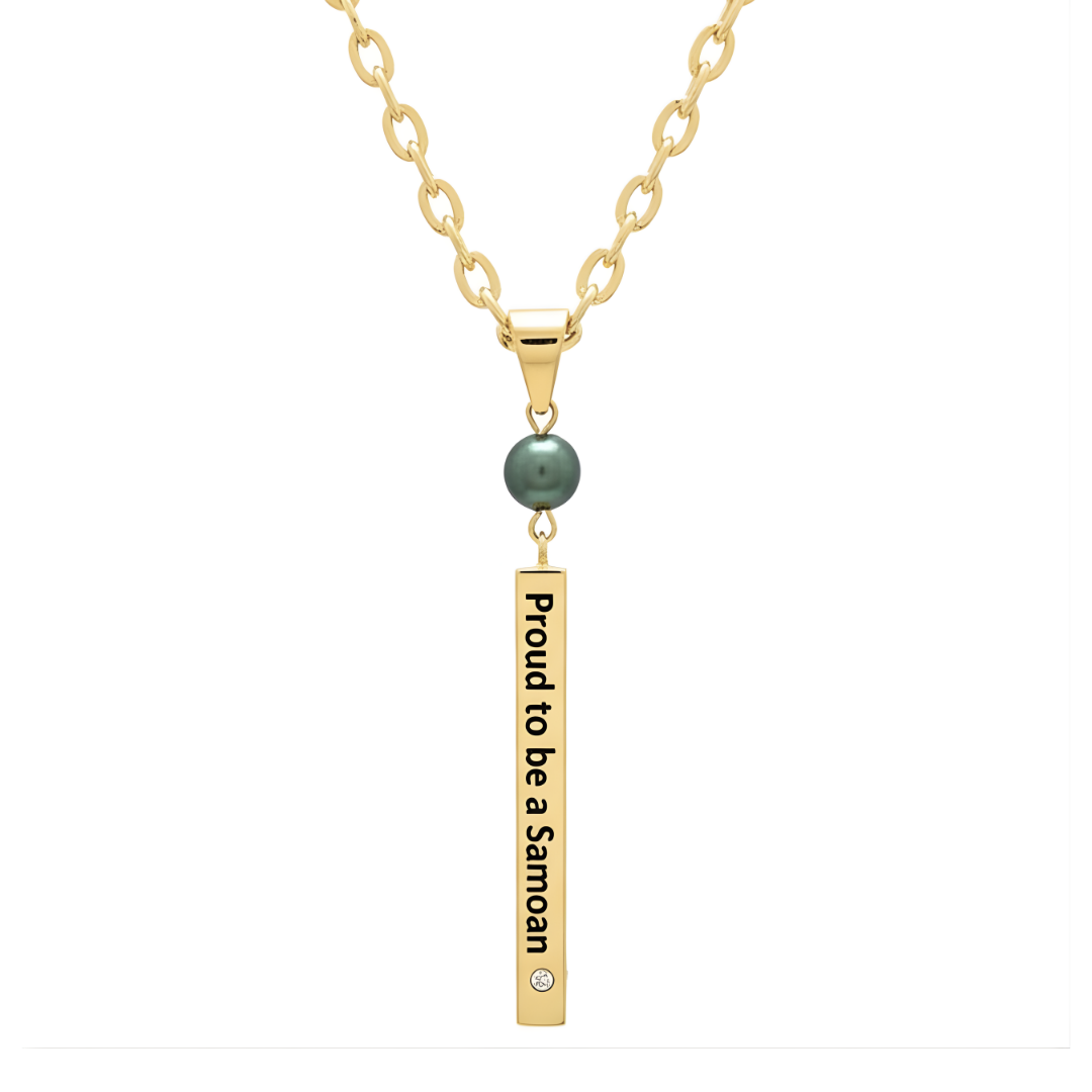 14K Gold Filled Proud To Be A Samoan Pendant Necklace