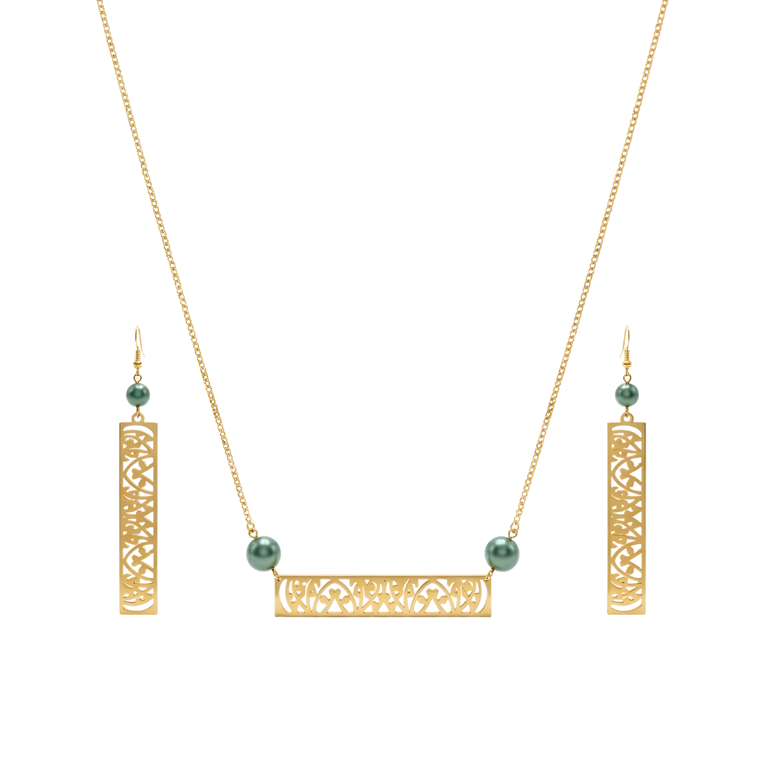 18K Gold Filled Hawaiian Pearl Set