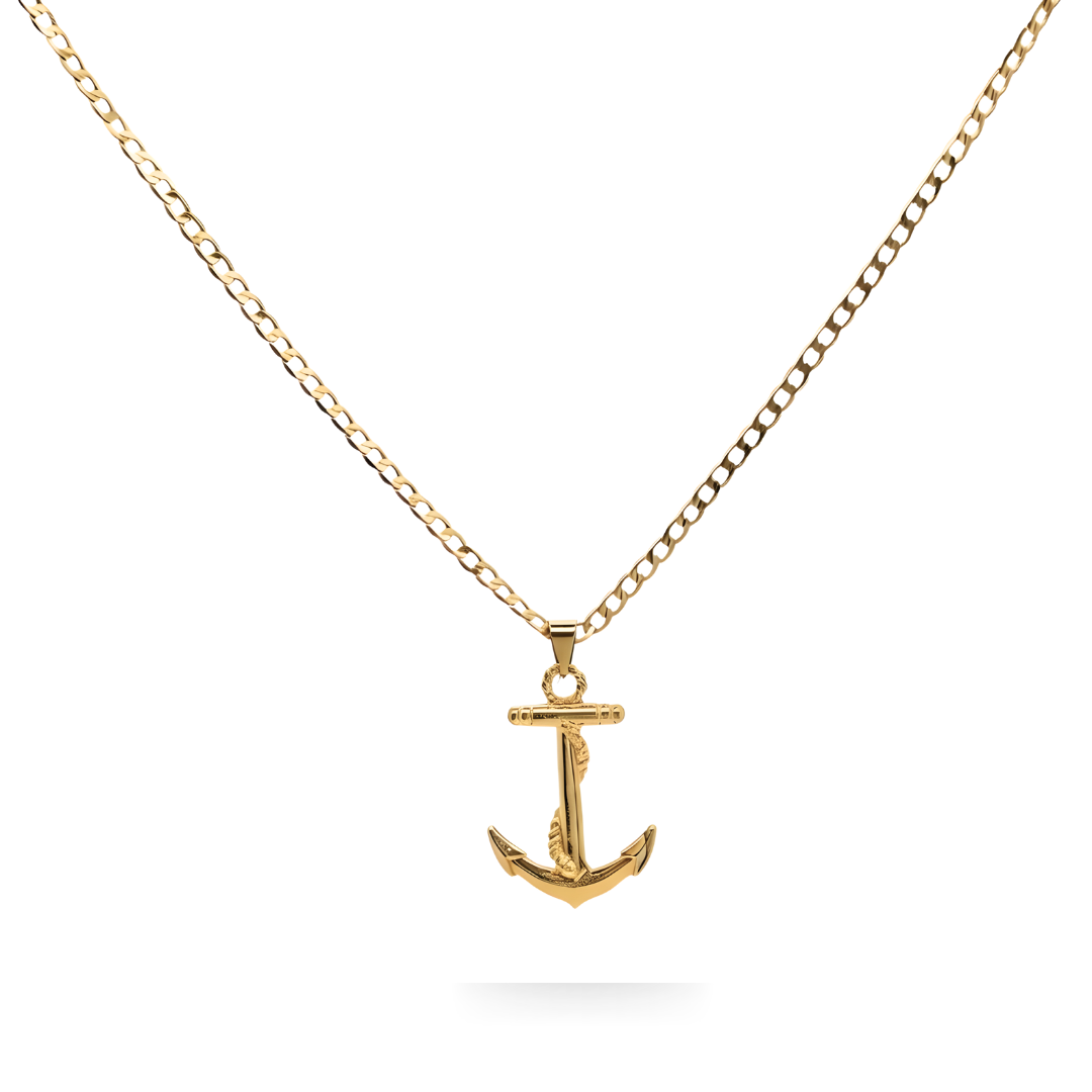 18K Gold Filled Tarnish Proof Anchor Necklace