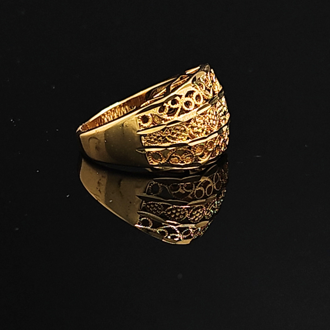 18K Gold Filled Tarnish Proof Filigree Ring