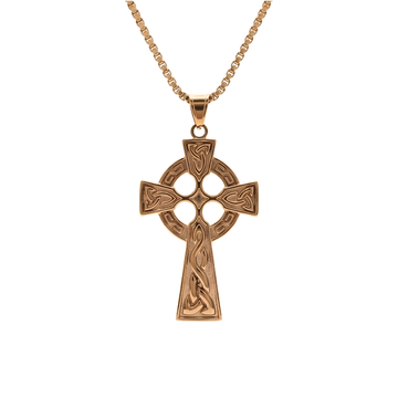 18K Rose Gold Filled Cross Pendant Necklace x 60cm