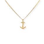 Load image into Gallery viewer, 18K Gold Filled Tarnish Proof Anchor Necklace
