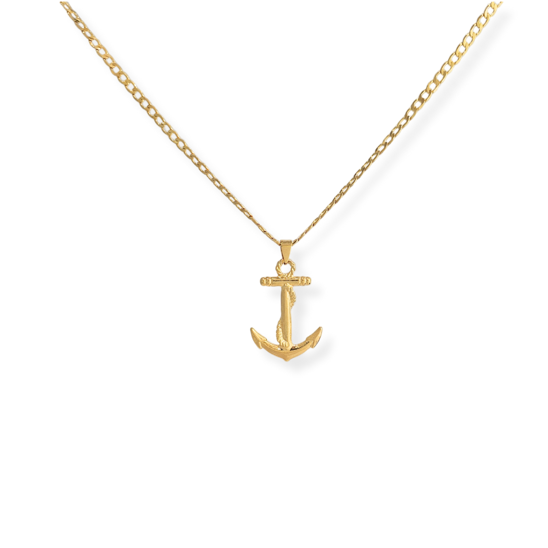 18K Gold Filled Tarnish Proof Anchor Necklace