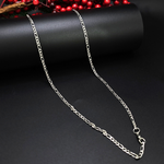 Load image into Gallery viewer, Silver Rhodium 4MM Figaro Chain
