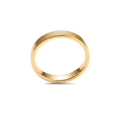 18K Gold Filled Grooved Band Ring – 4mm Slim Multi-Channel Parallel Grooved Ring