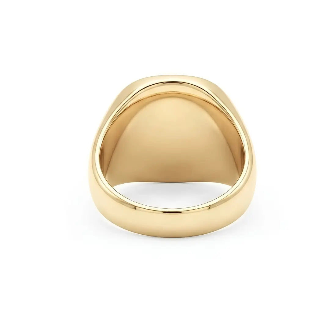 18K Gold Filled Imperial Crest Ring – Sculpted Heraldic Signet Statement Ring for Men