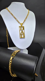 Load image into Gallery viewer, 18K Gold Filled Customized Tarnish Proof DAD necklace &amp; Bracelet
