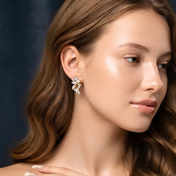 18K Gold Filled Diamond Huggie Hoop Earrings – Delicate Pavé Crystal Mini Hoops for Women