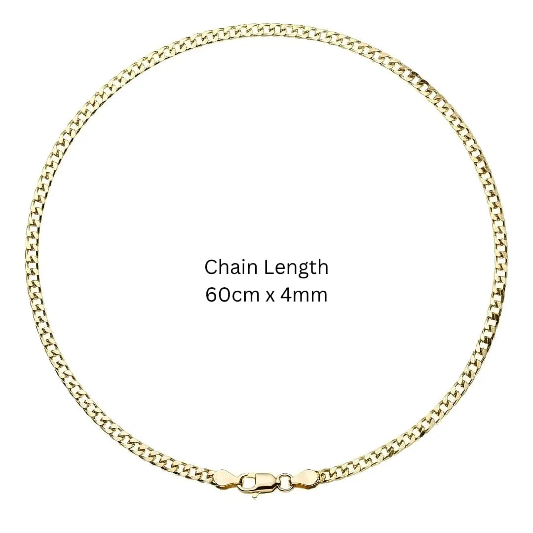 14K Gold Filled Cuban Link Chain Necklace 60cm x 3mm