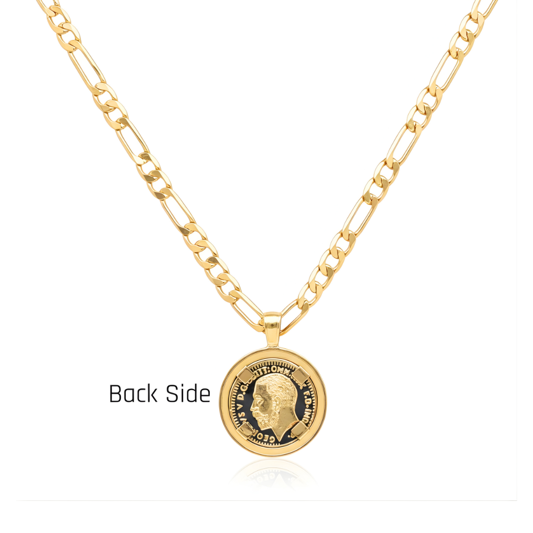 18k Gold Filled Sovereign Medallion Necklace