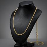 18K Gold Filled Curb Cuban Link Chain Necklace (50cm x 3mm) – Sleek Unisex Everyday Fine Jewelry