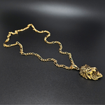 Load image into Gallery viewer, 18K Gold Filled Lion Head Necklace
