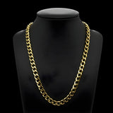 18K Gold Filled Cuban Link Chain Necklace
