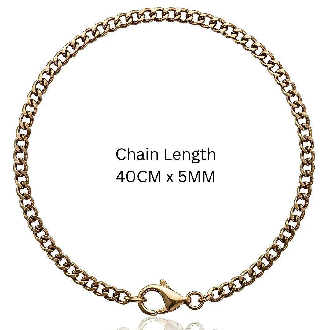 40CM x 5MM 18K Gold Filled Cuban Link Chain – Tarnish-Proof  Unisex Necklace