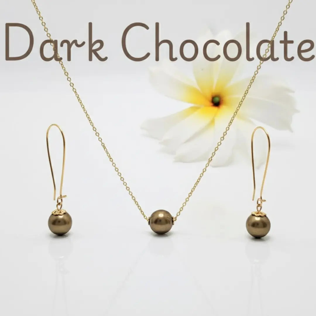18K Gold Filled Hawaiian Pearl Set