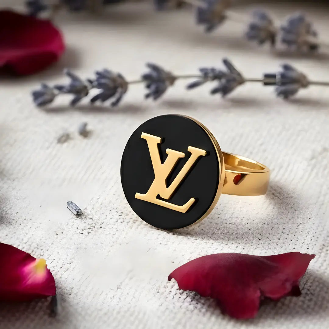 Luxury-Inspired Men’s LV Style Ring