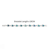 19CM Hawaiian Sterling Silver Abalone Dolphin Bracelet, Tarnish-Proof Ocean Jewelry