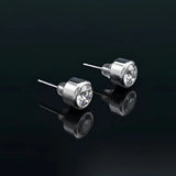 Sterling Silver Bezel Set Solitaire Stud Earrings for Women – Tarnish Proof CZ Earrings