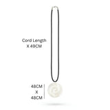 49CM Cord Māori Mother of Pearl Koru Spiral Shell Pendant Necklace