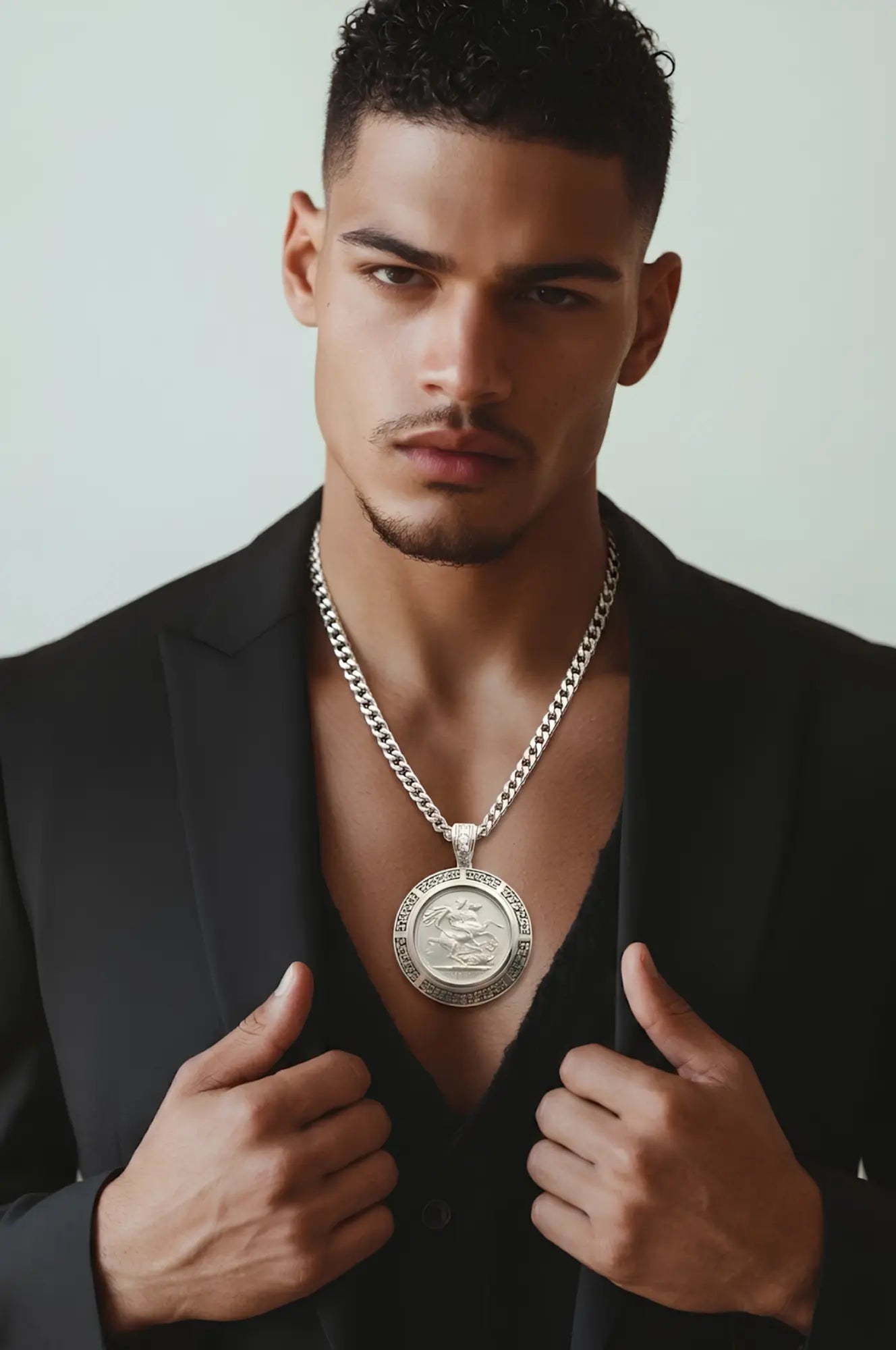 Silver  Full Sovereign Pendant Necklace – 1913 Coin