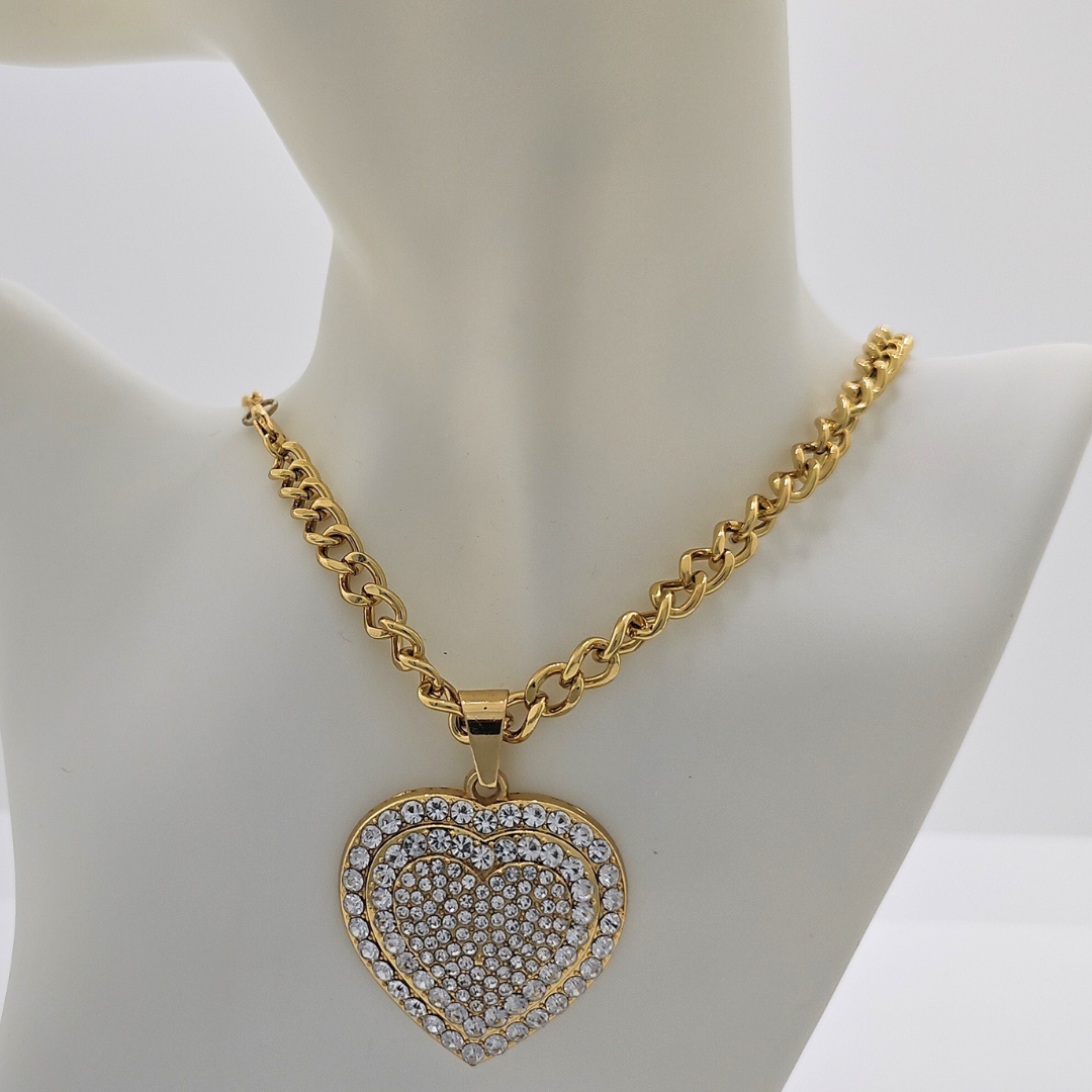 14K Gold Filled Tarnish Proof Heart Pendant with CZ