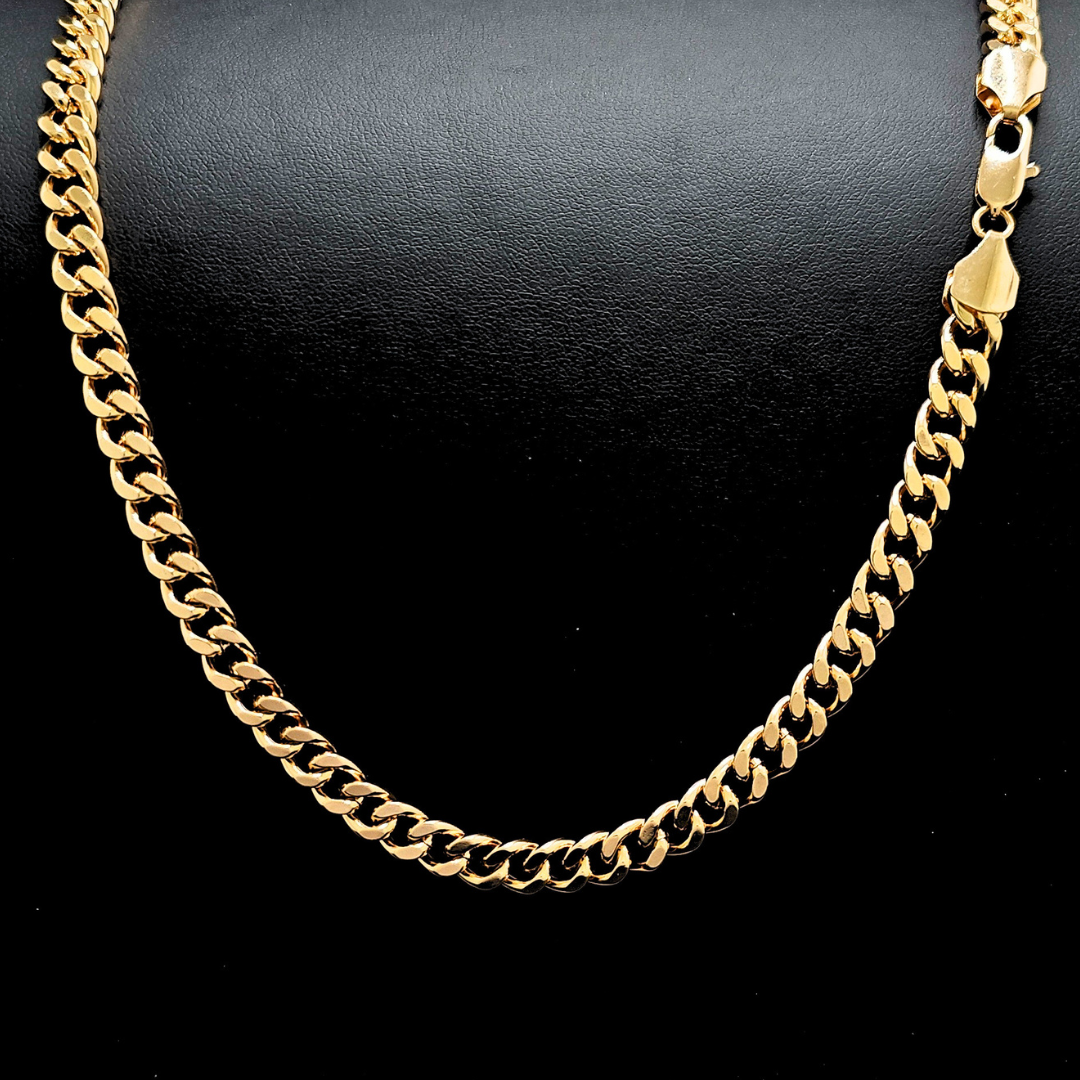 18K Rose Gold Filled Cuban link Chain