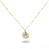 18K Gold Filled Large Pavé Cubic Zirconia Initial Letter Pendant Necklace – Oversized Iced Out Alphabet Necklace