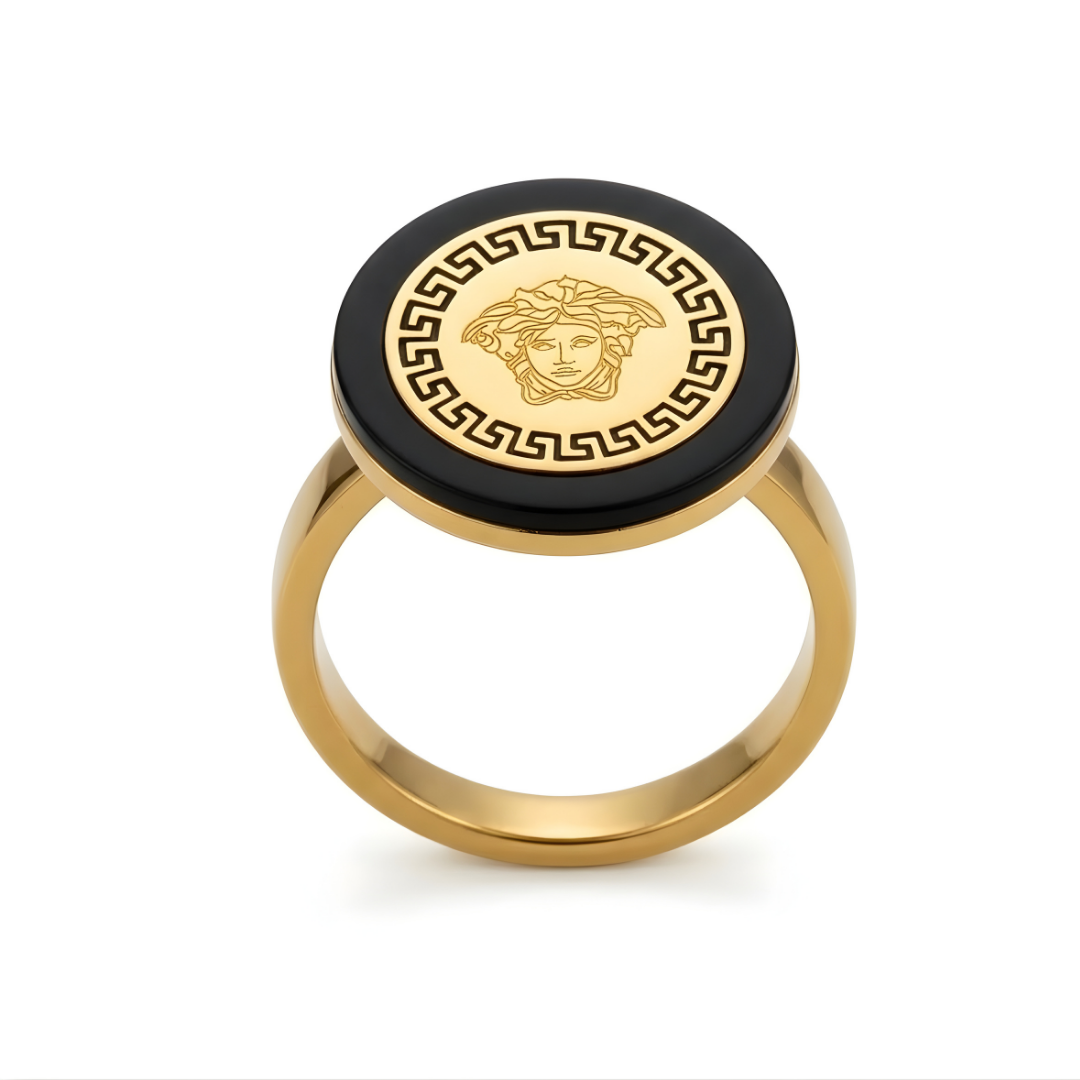 18K Gold Filled Medusa Head Ring