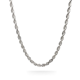 Stainless Steel Silver Rope Chain Necklace 50cm 12mm