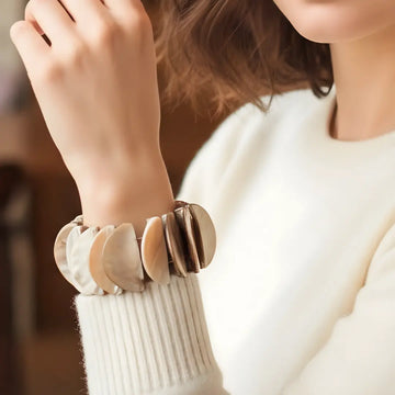 Brown Mother of Pearl Adjustable  Bracelet