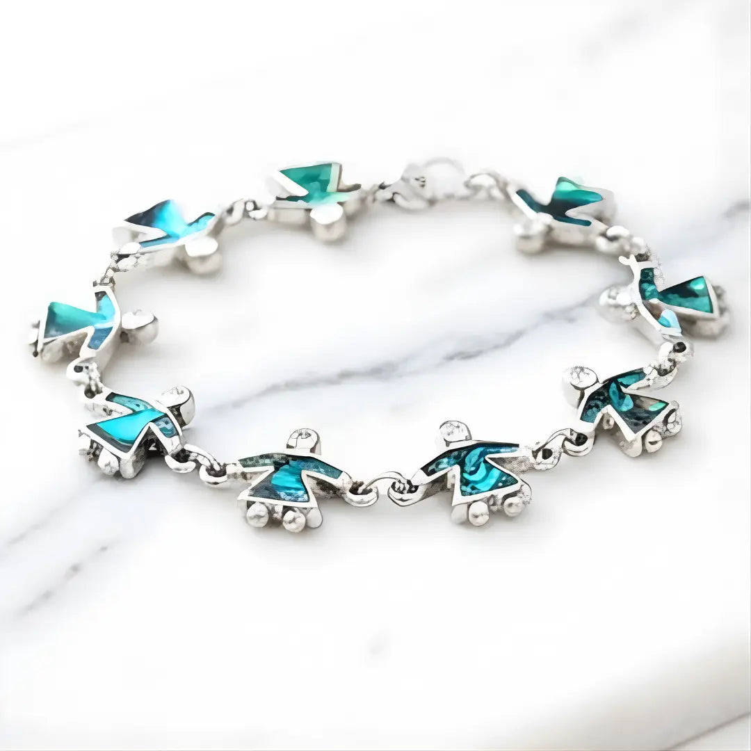 Silver Paua Shell Bracelet