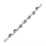 Silver Fish Paua Shell Bracelet