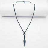 Kunai Pendant Necklace (Gold, Silver & Black Tone) – 60cm + 5cm Extension | Japanese Ninja-Inspired Statement Jewelry