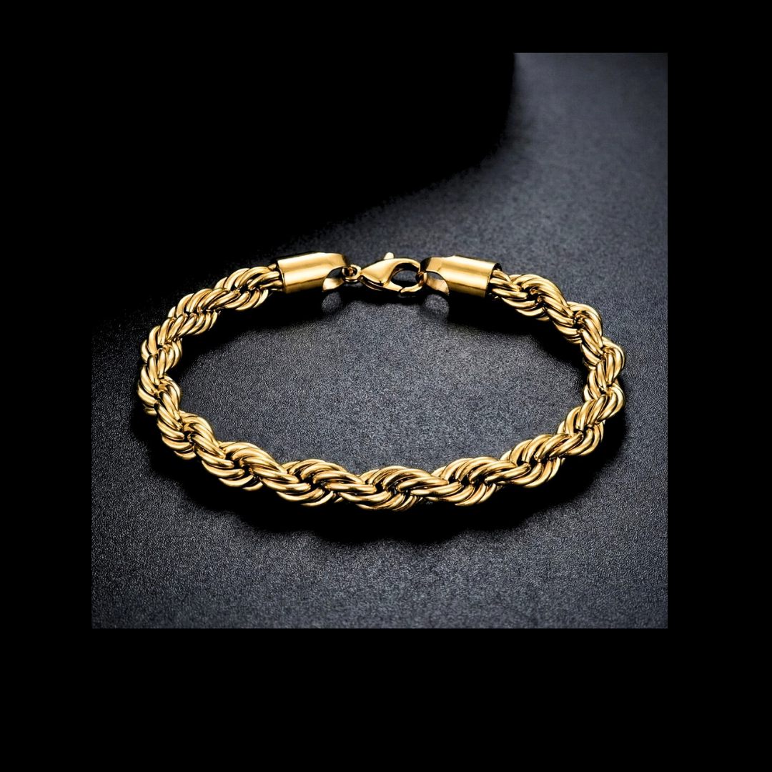 18K Gold Filled Rope Chain Bracelet