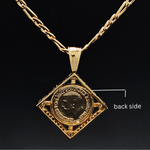 Load image into Gallery viewer, 18K Gold Filled Square Sovereign Pendant Necklace
