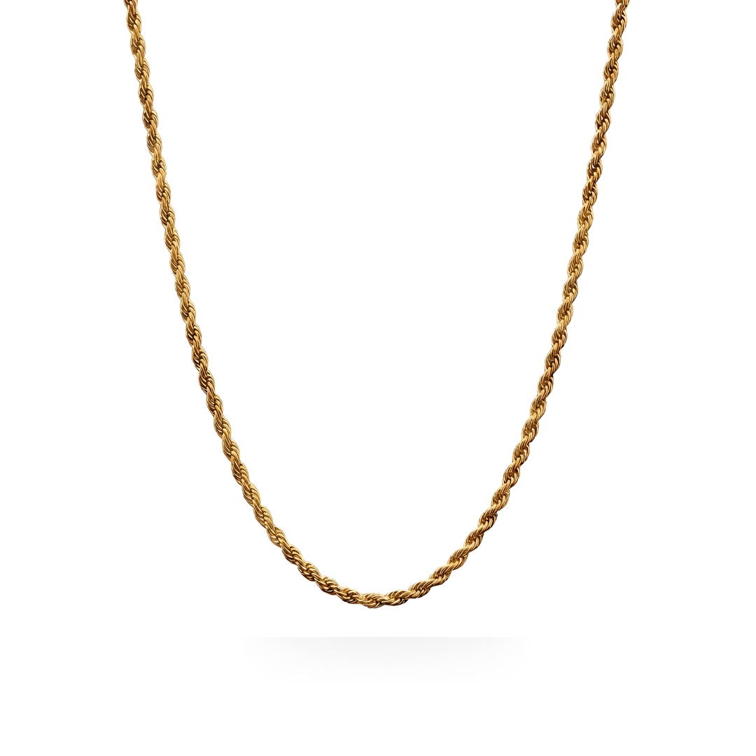 18K Gold Filled Rope Chain Necklace – 2mm 60cm
