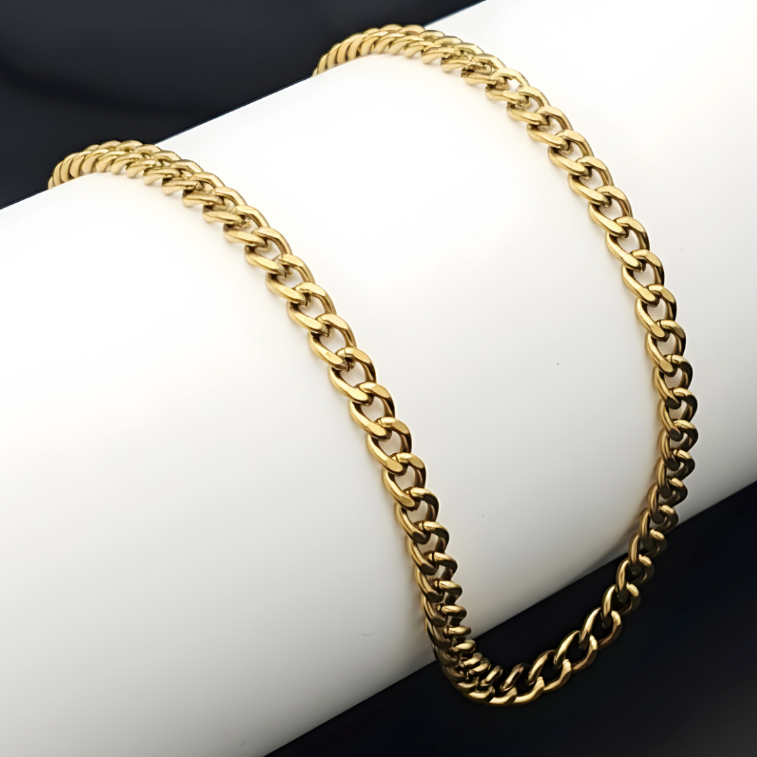 18K Gold Filled Cuban Link Chain Necklace 40cm x 5mm