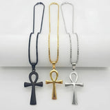 Ankh Pendant Necklace – Egyptian Key of Life Stainless Steel (52cm Chain)