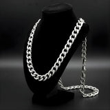 Silver Cuban Link Chain Necklace – Classic Heavy Curb Chain