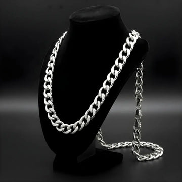 Silver Cuban Link Chain Necklace – Classic Heavy Curb Chain