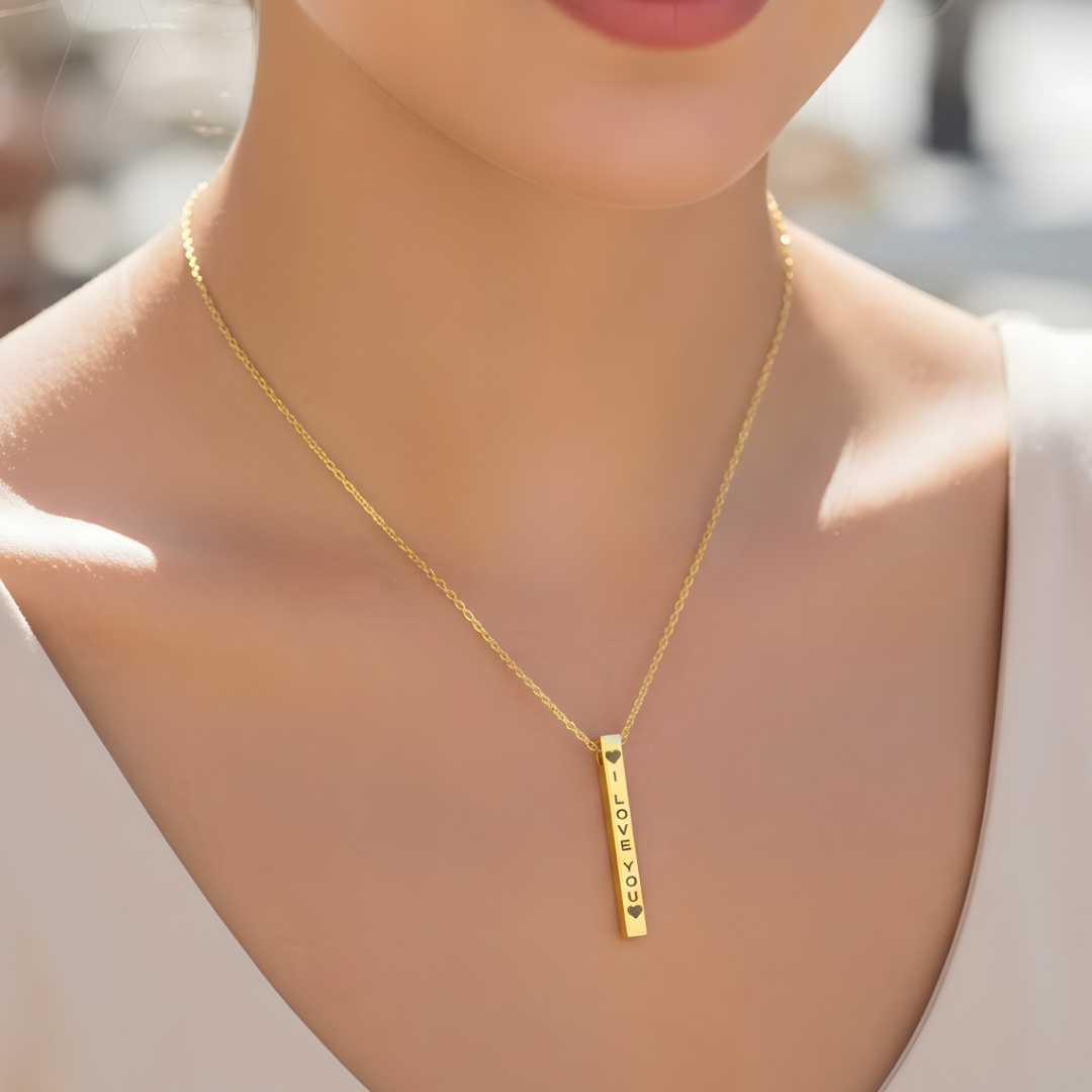 18K Gold Filled "I Love You" Pendant Necklace