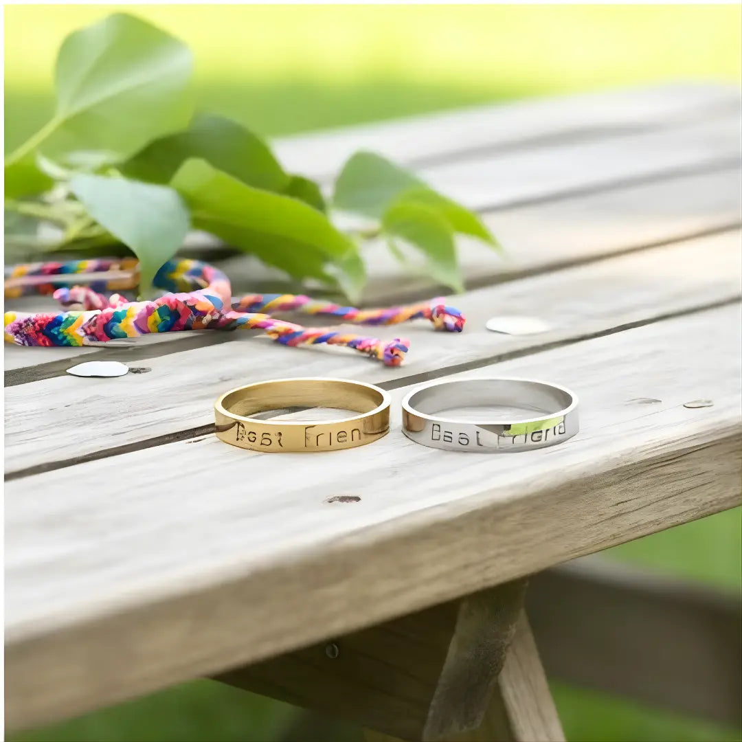 Gold & Silver Friendship Statement Ring