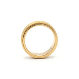 Tarnish-Proof Spinner Ring – Textured Fidget Ring with Polished Edges (US Size 10)