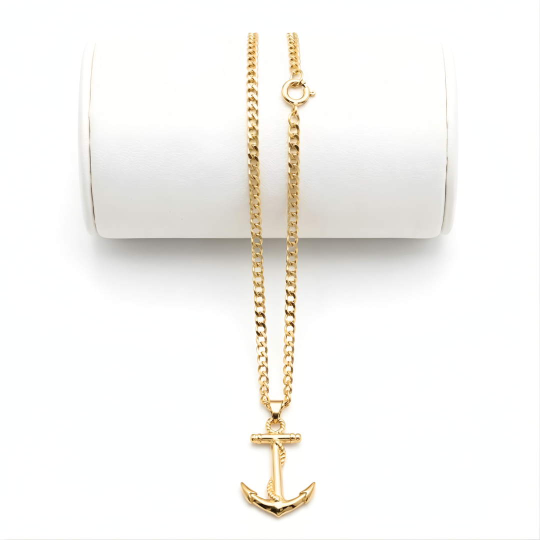 18K Gold Filled Tarnish Proof Anchor Necklace